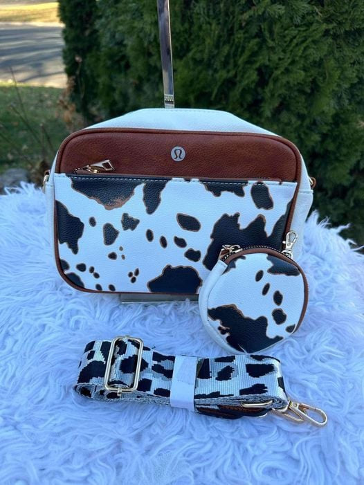 Lulu Cow Print Crossbody
