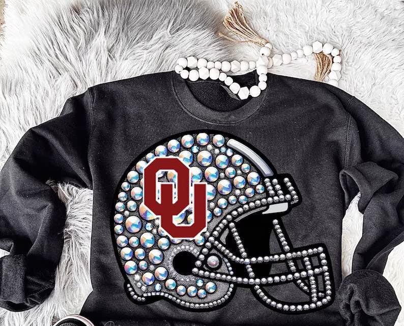 OU Rhinestone Helmet