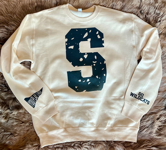 School Initial Sweatshirt