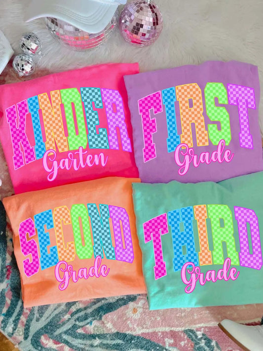 Neon Checkered Grades