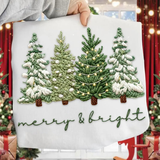 Faux Yarn Merry & Bright Sweatshirt
